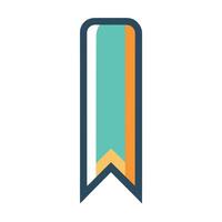 Sleek Bookmark Icon with a Pointed Tip and Isolated Background vector