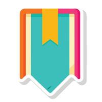 Modern Flat Style Bookmark Icon in a Vibrant Color and Isolated Background vector