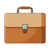 Rectangular Handle Briefcase Icon with a Modern Design and Isolated Background vector