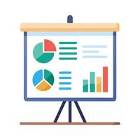 Modern Presentation Board Icon with a Modern Design and Isolated Background vector