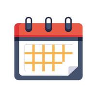 Modern Calendar Icon with a Highlighted Date Isolated on white Background vector