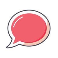 Elegant Modern Chat Bubble Icon with a Speech Bubble and Isolated Background vector