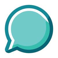 Modern Chat Bubble Icon with a Speech Bubble and Isolated Background vector