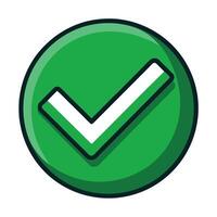 Modern Green Checkmark Icon with a Clear Background and Isolated Design vector