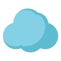 Elegant Soft Rounded Cloud Icon with Minimal Details and Isolated Background vector