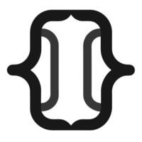 Modern Curly Brackets Icon in Flat Style and Isolated Background vector