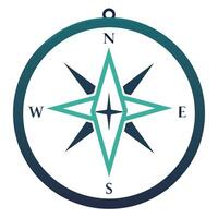 Elegant Simple Compass Icon with a Clear Needle and Isolated Background vector