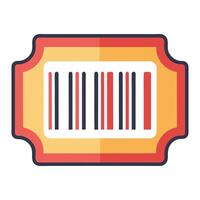 Scannable Coupon Icon with a Barcode and Isolated Background vector