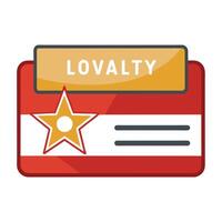 Modern Loyalty Card Icon with a Star and Isolated Background vector