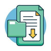 Modern File Icon with an Arrow Indicating Transfer and Isolated Background vector