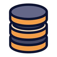 Stack of Server Disks Icon Isolated on a White Background vector