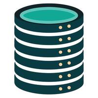 Modern Stack of Server Disks Icon Isolated on a White Background vector