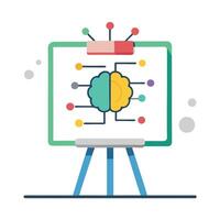 Elegant Mindmap Icon on a Whiteboard and Isolated Background vector