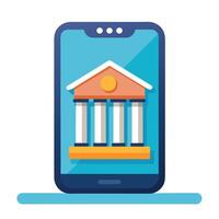 Modern Mobile Banking App Icon with a Interface and Isolated Background vector