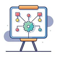 Modern Mindmap Icon on a Whiteboard and Isolated Background vector