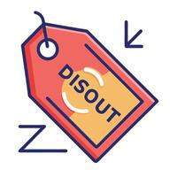 Price Tag Icon with a Slash through the Price and Isolated Background vector