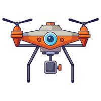 Modern Drone Icon with a Camera and Isolated Background vector