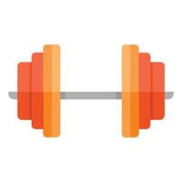 Modern Flat Style Dumbbell Icon with Clear Design and Isolated Background vector