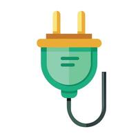 Elegant Modern Electric Plug Icon with a Socket and Isolated Background vector