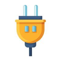 Modern Electric Plug Icon with a Socket and Isolated Background vector