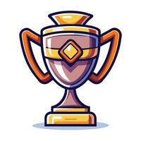 Elegant Shiny Trophy Icon for Esports and Isolated Background vector