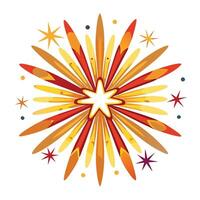 Modern Burst of Fireworks Icon and Isolated on a White Background vector