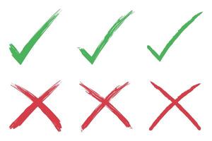 Four check marks on a white background vector