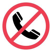 No phone sign on white background vector