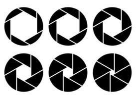 A set of four circular shapes with black and white vector