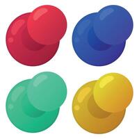 Four colorful balls with different colors on them vector
