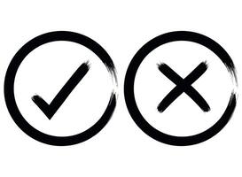 Two black and white check marks on a white background vector