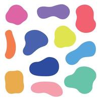 A colorful set of shapes on a white background vector