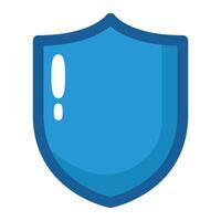 A blue shield icon on a white background vector