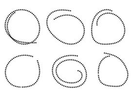 A set of circles with dots on them vector