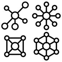 Four different types of network icons vector