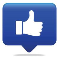 Like button icon illustration vector