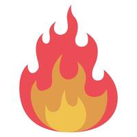 A fire icon on a white background vector