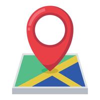 Map pin icon of location on map with flag of bahamas illustration vector