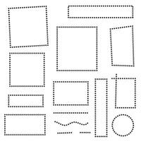 A set of squares and circles for a coloring page vector