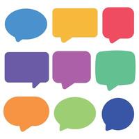 A set of colorful speech bubbles on a white background vector