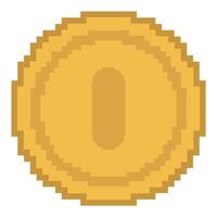 A pixel coin icon on a white background vector
