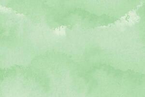 A green watercolor background with a white cloud vector