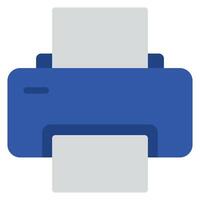 A printer with a white sheet of paper on top vector