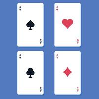 A set of playing cards with hearts and spades vector
