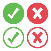 Four different check marks on a white background vector