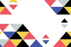 A colorful geometric pattern with triangles vector