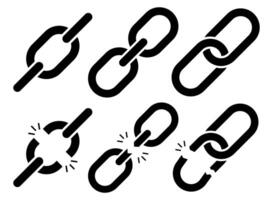 Link icon set vector