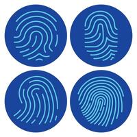 Four different types of fingerprint icons vector