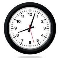 Clock on White Background vector