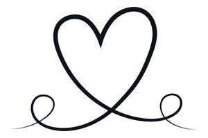 A heart with a bow in the middle vector
